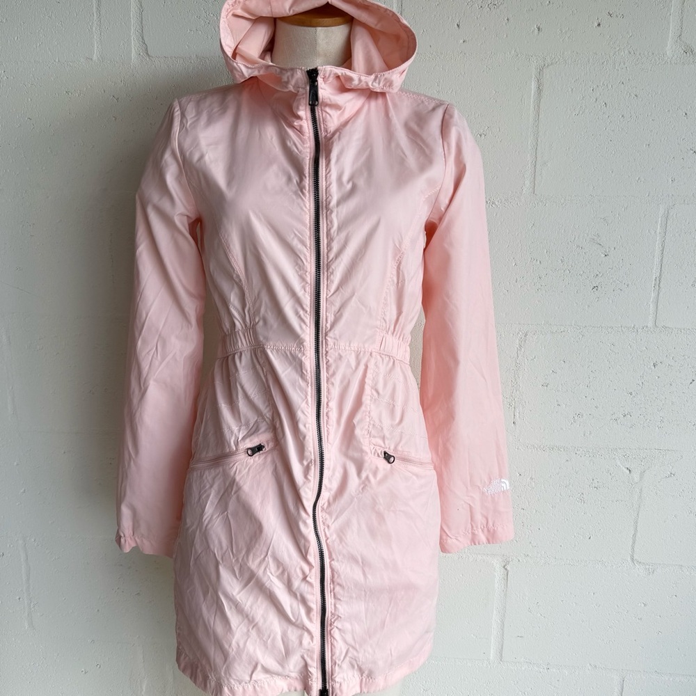 The North Face windbreaker XS Light peach  Hooded Jacket logo lightweight
